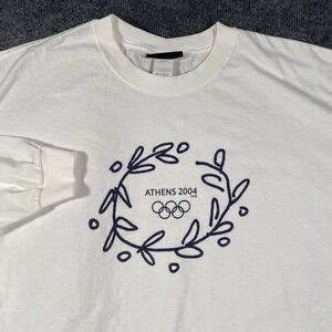 Vintage Y2K Athens 2004 Olympic Long Sleeve Shirt Mens 2XL Jones & Mitchell